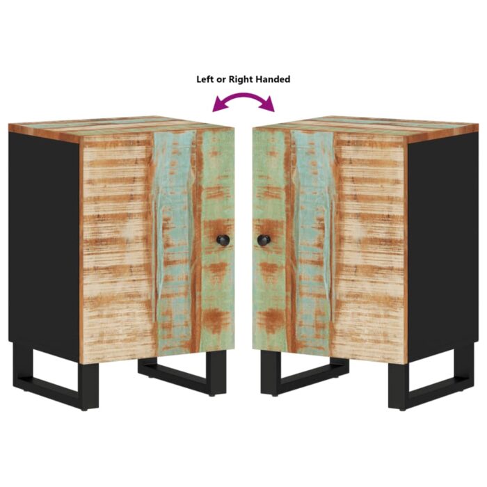 Armoire de salle de bain 38x33x58cm bois massif de récupération – Image 5