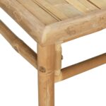 Salon de jardin 3 pcs avec coussins gris clair bambou – Image 6