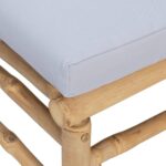 Salon de jardin 2 pcs avec coussins gris clair bambou – Image 5