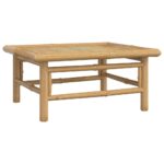 Salon de jardin 3 pcs avec coussins taupe bambou – Image 5
