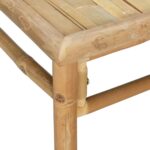 Salon de jardin 3 pcs avec coussins taupe bambou – Image 6