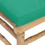 Salon de jardin 2 pcs avec coussins vert bambou – Image 5