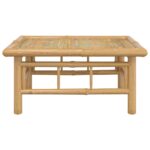 Table de jardin 65x55x30 cm bambou – Image 2