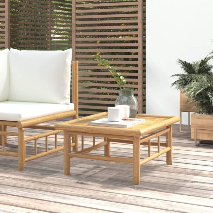 Table de jardin 65x55x30 cm bambou – Image 1