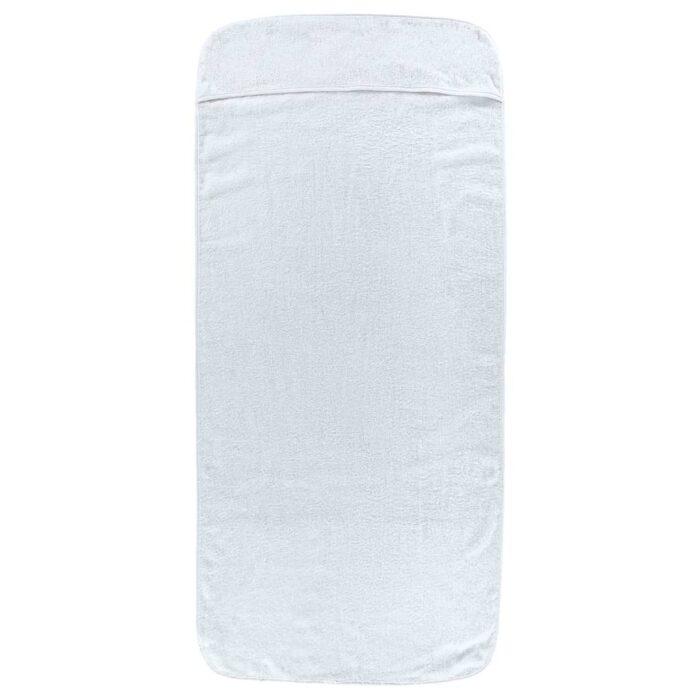 Serviettes de plage 2 pcs blanc 60x135 cm tissu 400 GSM – Image 2