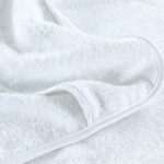 Serviettes de plage 2 pcs blanc 75x200 cm tissu 400 GSM – Image 5