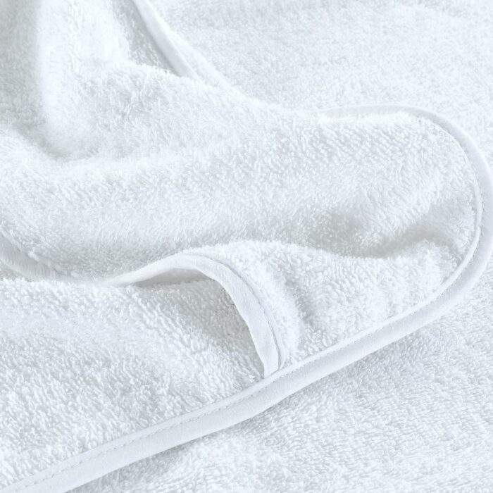 Serviettes de plage 2 pcs blanc 75x200 cm tissu 400 GSM – Image 5
