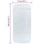 Serviettes de plage 2 pcs blanc 75x200 cm tissu 400 GSM – Image 6
