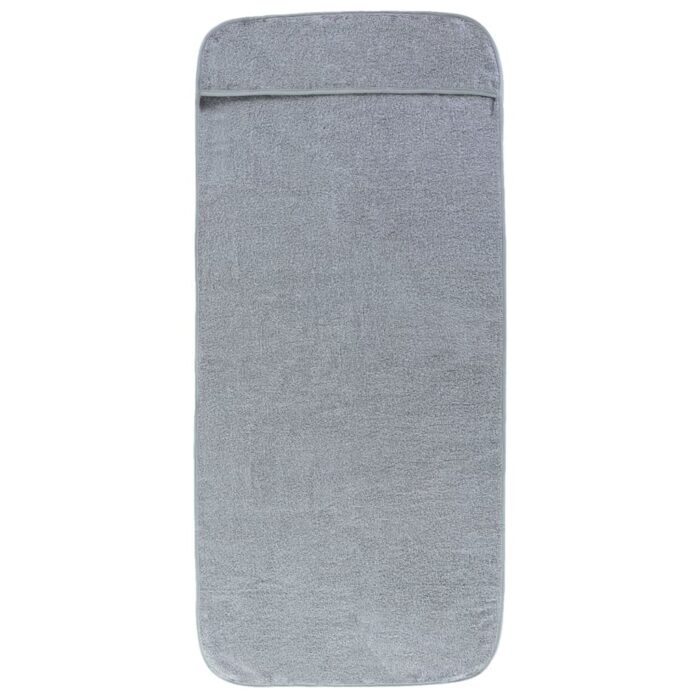 Serviettes de plage 2 pcs gris 75x200 cm tissu 400 GSM – Image 2
