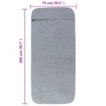 Serviettes de plage 2 pcs gris 75x200 cm tissu 400 GSM – Image 6