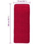 Serviettes de plage 2 pcs bordeaux 75x200 cm tissu 400 GSM – Image 6