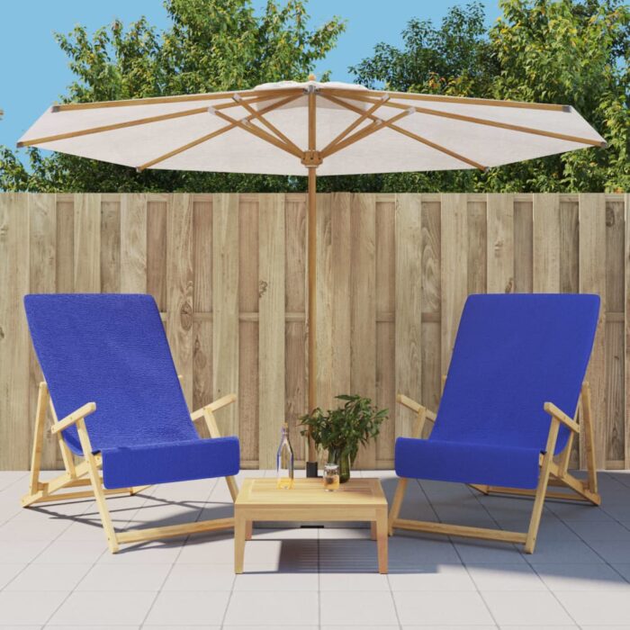 Serviettes de plage 2 pcs bleu royal 60x135 cm tissu 400 GSM – Image 1