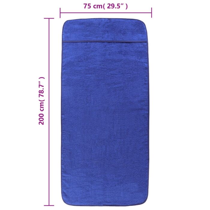 Serviettes de plage 2 pcs bleu royal 75x200 cm tissu 400 GSM – Image 6