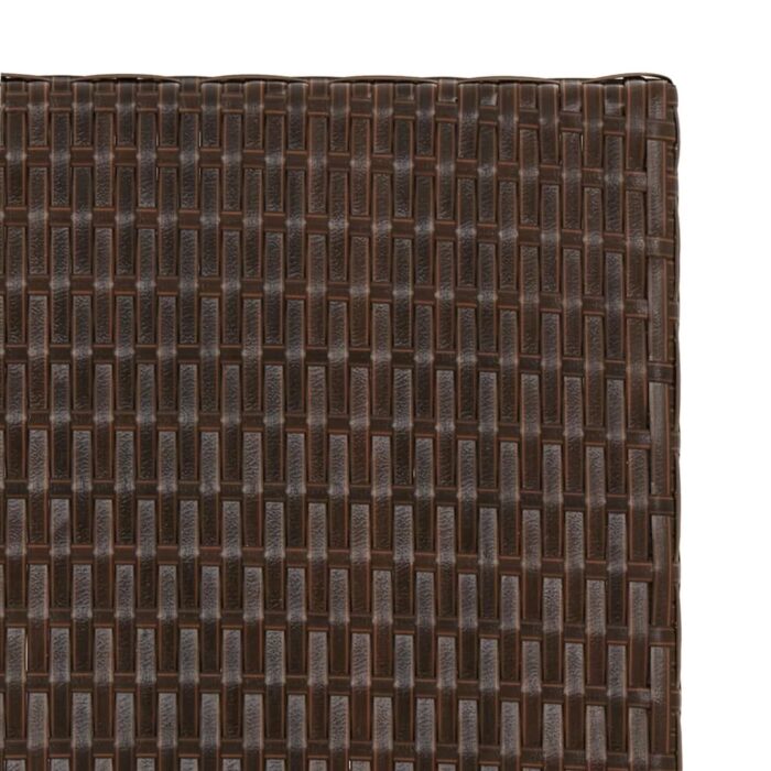 Table pliable marron 45x35x32 cm résine tressée – Image 4