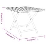 Table pliable marron 45x35x32 cm résine tressée – Image 5