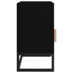 Tables de chevet 2 pcs noir 40x30x55,5cm bois ingénierie et fer – Image 8