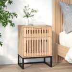 Tables de chevet 2 pcs 40x30x55,5 cm bois ingénierie et fer – Image 2