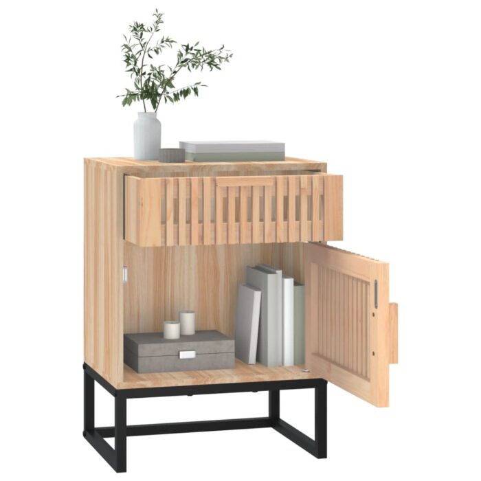 Tables de chevet 2 pcs 40x30x55,5 cm bois ingénierie et fer – Image 4