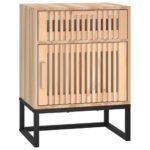 Tables de chevet 2 pcs 40x30x55,5 cm bois ingénierie et fer – Image 5