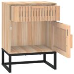 Tables de chevet 2 pcs 40x30x55,5 cm bois ingénierie et fer – Image 7