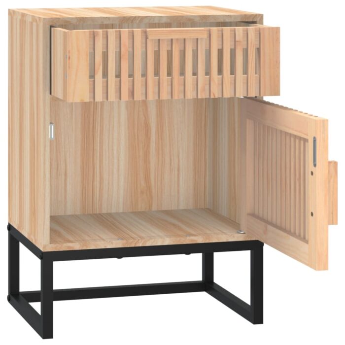 Tables de chevet 2 pcs 40x30x55,5 cm bois ingénierie et fer – Image 7