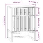 Tables de chevet 2 pcs 40x30x55,5 cm bois ingénierie et fer – Image 9