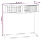 Table console blanc 80x30x75 cm bois d'ingénierie et fer – Image 5