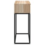 Table console 80x30x75 cm bois d'ingénierie et fer – Image 4