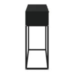 Table console noir 105x30x75 cm bois d'ingénierie et fer – Image 4