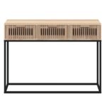 Table console 105x30x75 cm bois d'ingénierie et fer – Image 2