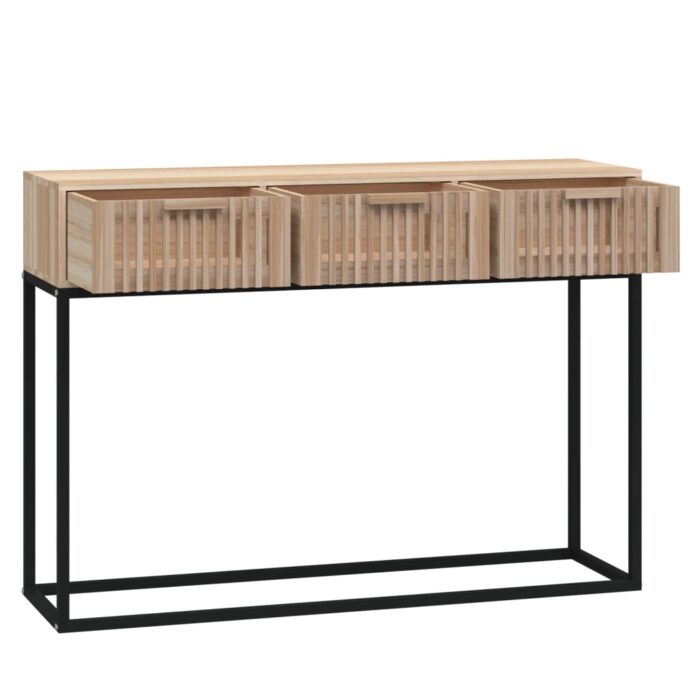 Table console 105x30x75 cm bois d'ingénierie et fer – Image 3