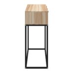 Table console 105x30x75 cm bois d'ingénierie et fer – Image 4