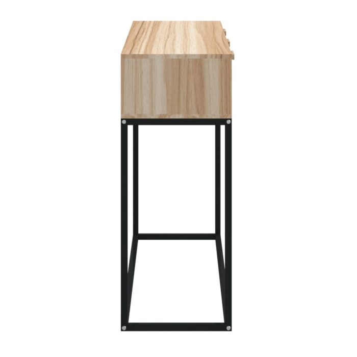 Table console 105x30x75 cm bois d'ingénierie et fer – Image 4