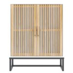 Buffet blanc 60x30x75 cm bois d'ingénierie – Image 2