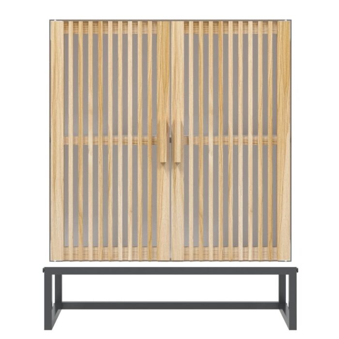 Buffet blanc 60x30x75 cm bois d'ingénierie – Image 2