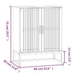 Buffet blanc 60x30x75 cm bois d'ingénierie – Image 5