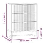 Buffet blanc 60x30x75 cm bois d'ingénierie – Image 5