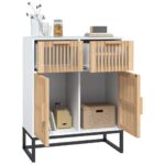 Buffet blanc 60x30x75 cm bois d'ingénierie – Image 2