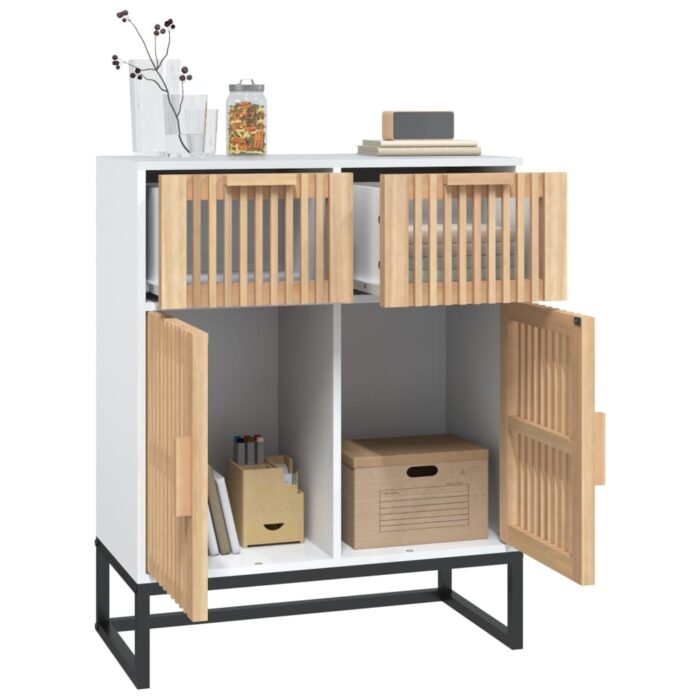 Buffet blanc 60x30x75 cm bois d'ingénierie – Image 2