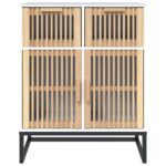 Buffet blanc 60x30x75 cm bois d'ingénierie – Image 3