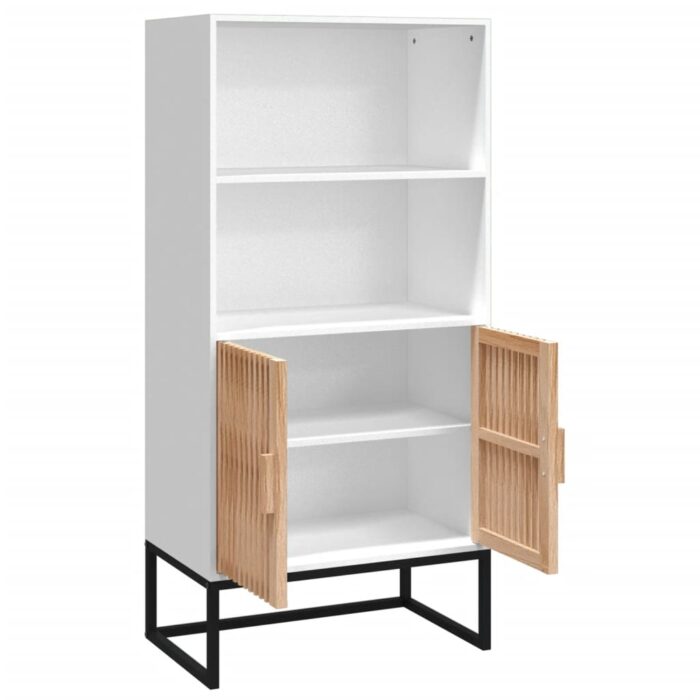 Buffet blanc 60x35x125 cm bois d'ingénierie – Image 2