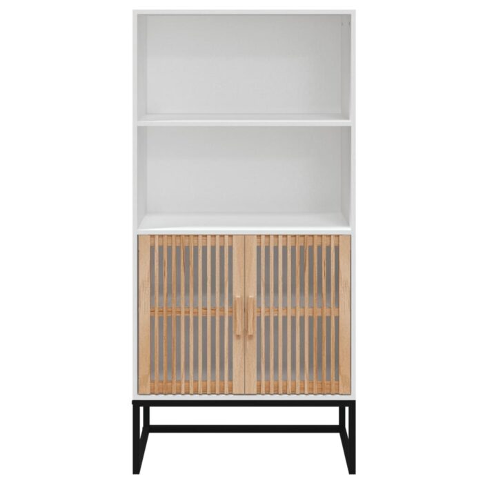 Buffet blanc 60x35x125 cm bois d'ingénierie – Image 3