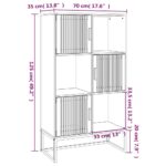 Buffet haut 70x35x125 cm bois d'ingénierie – Image 5