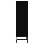 Buffet haut noir 70x35x125 cm bois d'ingénierie – Image 4