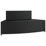 Bancs de spa avec coussins lot de 2 noir résine tressée – Image 6