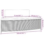 Bancs de spa avec coussins lot de 2 noir résine tressée – Image 8