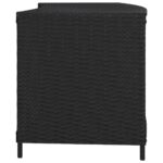 Étagères de rangement 2 pcs noir résine tressée – Image 4