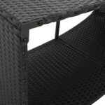Étagères de rangement 2 pcs noir résine tressée – Image 6