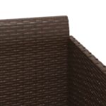 Chaise longue avec coussins marron 182x118x63 cm résine tressée – Image 5