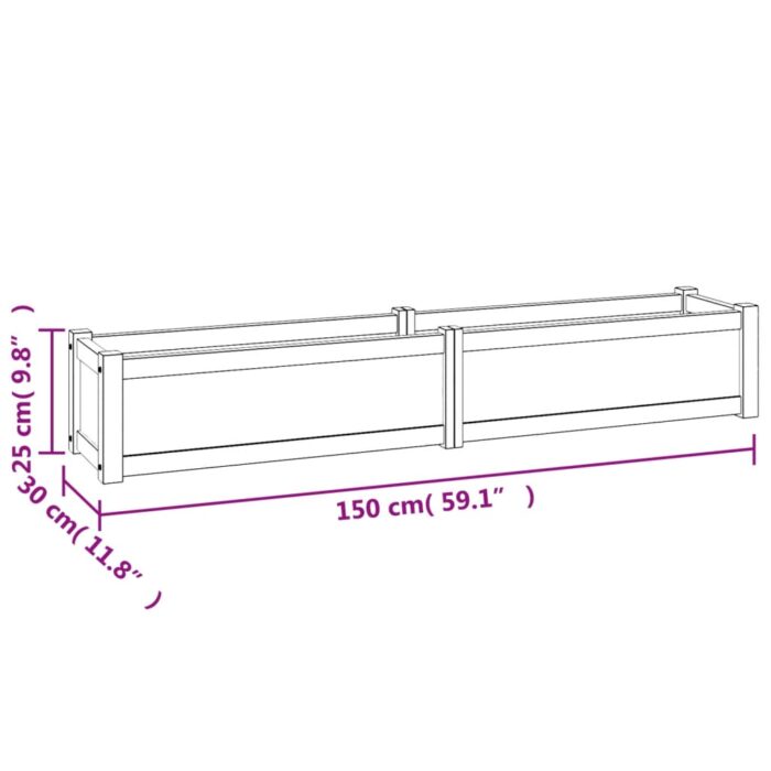 Lit surélevé 150x30x25 cm bois massif de teck – Image 6